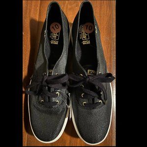Keds Dreamfoam Black/Metallic and gold accents Womens Size 10 Brand New